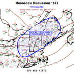 Mesoscale Discussion 1872, severe thunderstorms possible for Northeastern United States 