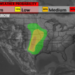 Southern Plains storms likely Saturday