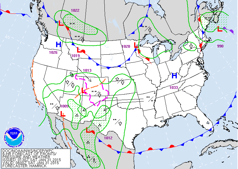 Short term forecast from the WPC