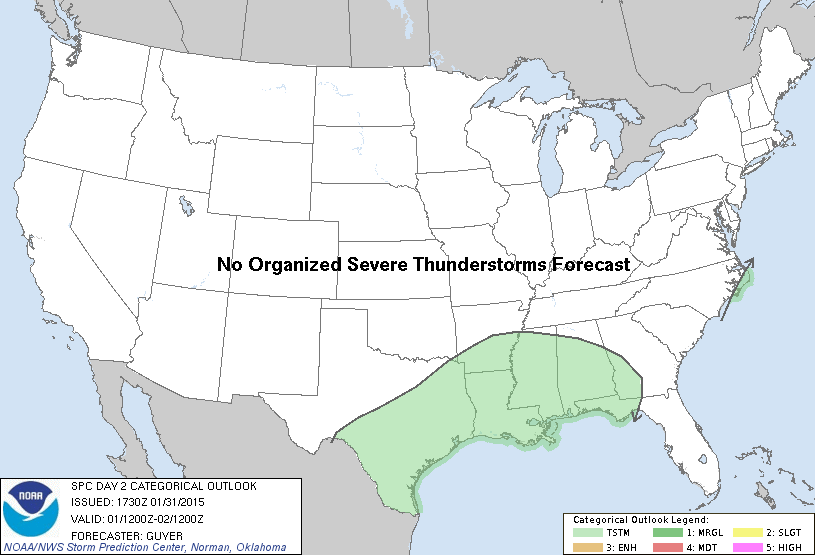 SPC Jan 31, 2015 1730 UTC Day 2 Convective Outlook