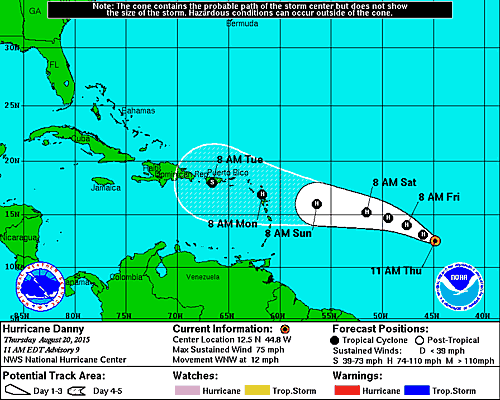 It's official: Hurricane Danny