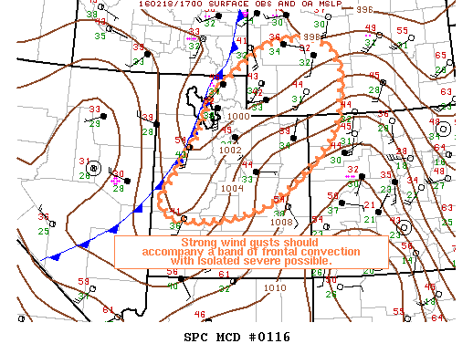 NOAA Storm Prediction Center Mesoscale Discussion 116