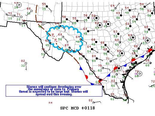 NOAA Storm Prediction Center Mesoscale Discussion 118