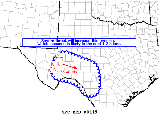 NOAA Storm Prediction Center Mesoscale Discussion 119