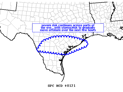 NOAA Storm Prediction Center Mesoscale Discussion 121