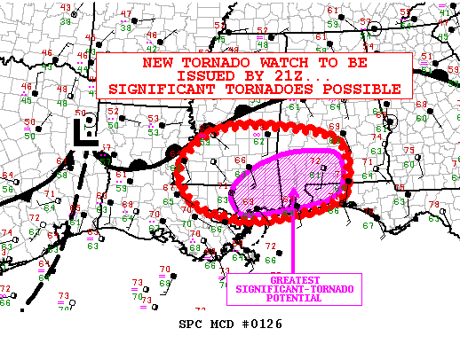 NOAA Storm Prediction Center Mesoscale Discussion 126