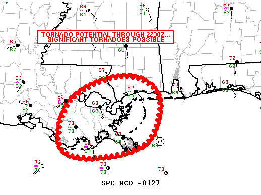 NOAA Storm Prediction Center Mesoscale Discussion 127