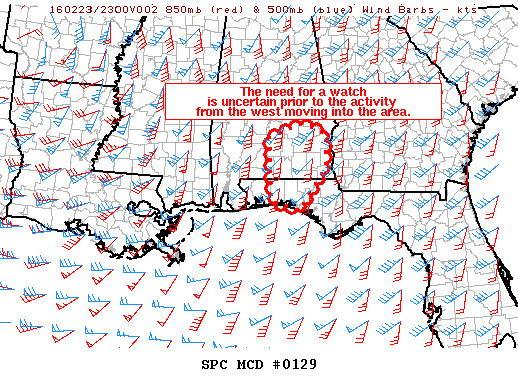 NOAA Storm Prediction Center Mesoscale Discussion 129