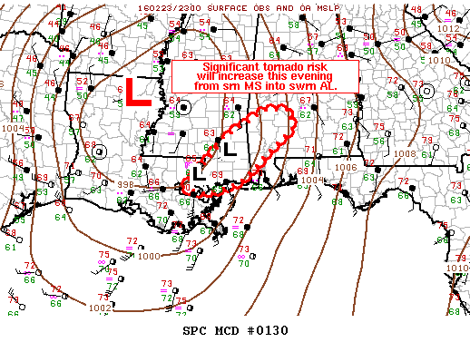 NOAA Storm Prediction Center Mesoscale Discussion 130