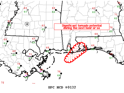 NOAA Storm Prediction Center Mesoscale Discussion 132