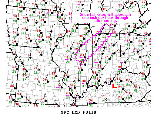 NOAA Storm Prediction Center Mesoscale Discussion 138