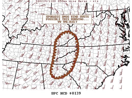 NOAA Storm Prediction Center Mesoscale Discussion 139