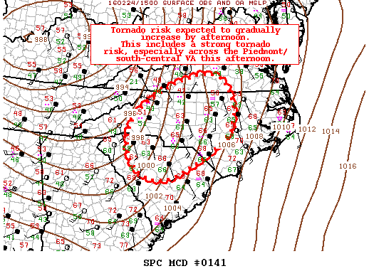 NOAA Storm Prediction Center Mesoscale Discussion 141