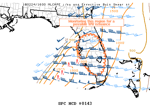 NOAA Storm Prediction Center Mesoscale Discussion 143