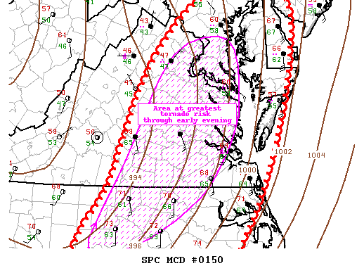 NOAA Storm Prediction Center Mesoscale Discussion 150