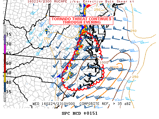 NOAA Storm Prediction Center Mesoscale Discussion 151