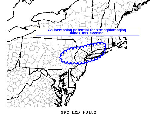 NOAA Storm Prediction Center Mesoscale Discussion 152