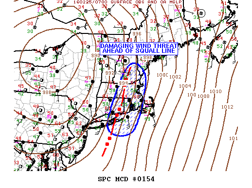 NOAA Storm Prediction Center Mesoscale Discussion 154