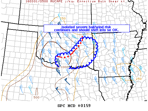 NOAA Storm Prediction Center Mesoscale Discussion 159