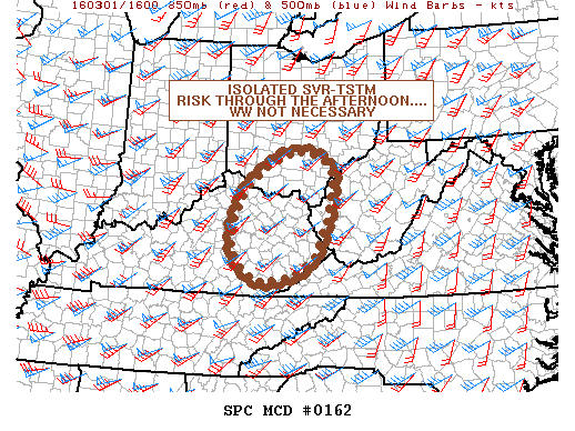 NOAA Storm Prediction Center Mesoscale Discussion 162