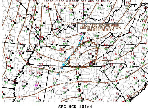 NOAA Storm Prediction Center Mesoscale Discussion 164