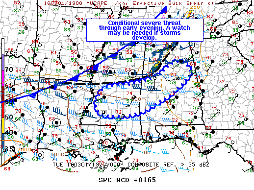 NOAA Storm Prediction Center Mesoscale Discussion 165