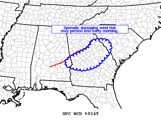 NOAA Storm Prediction Center Mesoscale Discussion 169