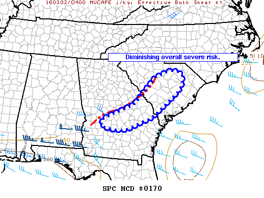 NOAA Storm Prediction Center Mesoscale Discussion 170