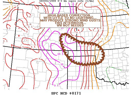 NOAA Storm Prediction Center Mesoscale Discussion 171