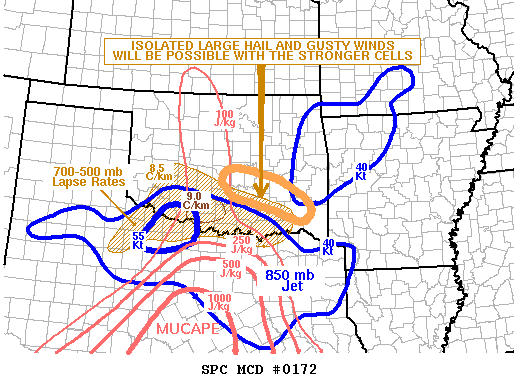 NOAA Storm Prediction Center Mesoscale Discussion 172