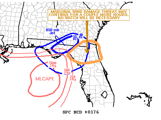 NOAA Storm Prediction Center Mesoscale Discussion 176