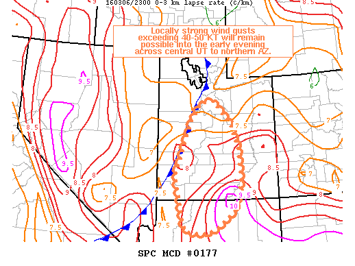 NOAA Storm Prediction Center Mesoscale Discussion 177