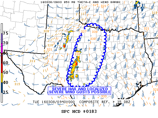 NOAA Storm Prediction Center Mesoscale Discussion 183
