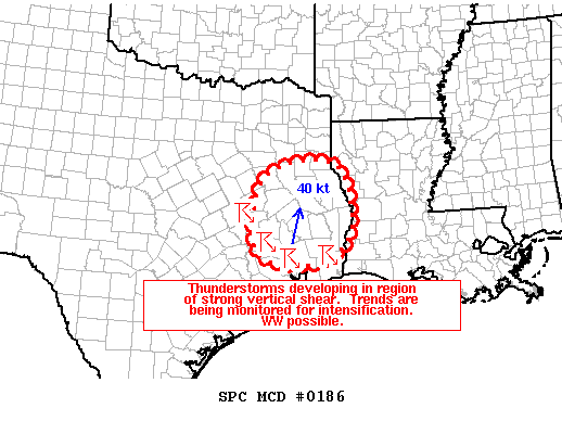 NOAA Storm Prediction Center Mesoscale Discussion 186