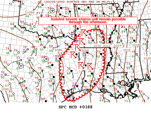 NOAA Storm Prediction Center Mesoscale Discussion 188