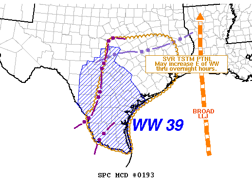 NOAA Storm Prediction Center Mesoscale Discussion 193