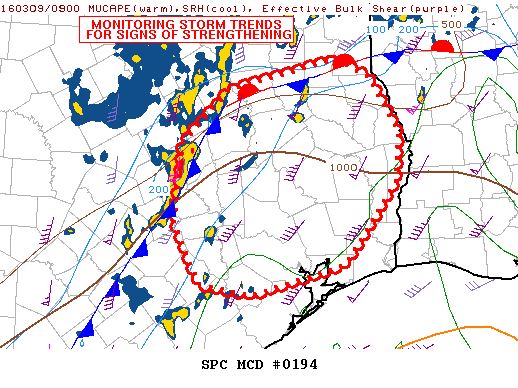 NOAA Storm Prediction Center Mesoscale Discussion 194