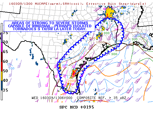 NOAA Storm Prediction Center Mesoscale Discussion 195