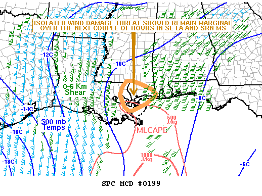 NOAA Storm Prediction Center Mesoscale Discussion 199