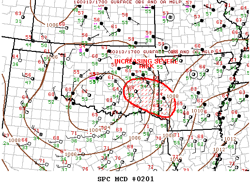 NOAA Storm Prediction Center Mesoscale Discussion 201