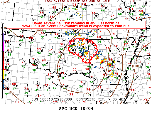 NOAA Storm Prediction Center Mesoscale Discussion 204