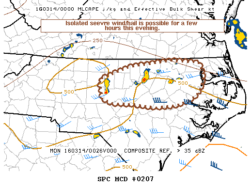 NOAA Storm Prediction Center Mesoscale Discussion 207