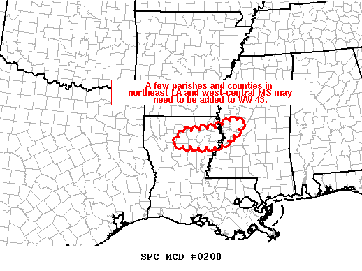 NOAA Storm Prediction Center Mesoscale Discussion 208
