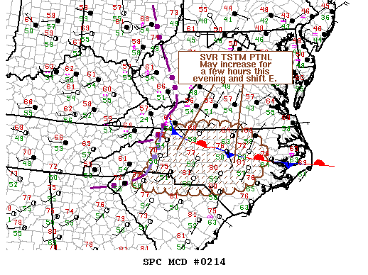 NOAA Storm Prediction Center Mesoscale Discussion 214