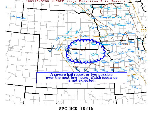 NOAA Storm Prediction Center Mesoscale Discussion 215