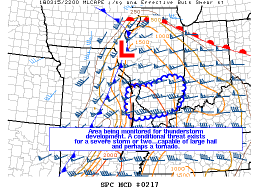 NOAA Storm Prediction Center Mesoscale Discussion 217