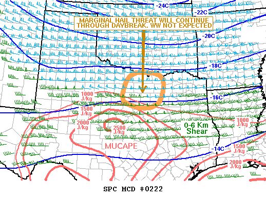NOAA Storm Prediction Center Mesoscale Discussion 222