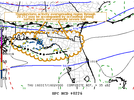 NOAA Storm Prediction Center Mesoscale Discussion 226