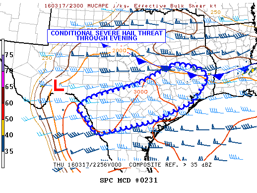 NOAA Storm Prediction Center Mesoscale Discussion 231