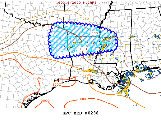 NOAA Storm Prediction Center Mesoscale Discussion 238